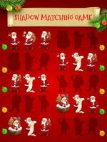 Christmas game of Santa Claus shadow matching vector