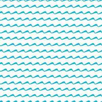 Sea and ocean waves seamless pattern, wavy lines vector
