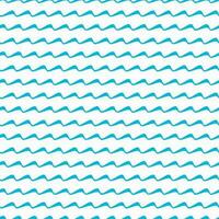 Sea and ocean waves seamless pattern, wavy lines vector