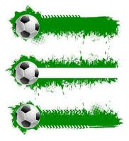 Football or soccer ball with grunge strokes set vector