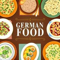 German cuisine food, Germany sauerkraut, sausages vector