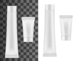 Tube for cream, cosmetics or toothpaste mockup vector