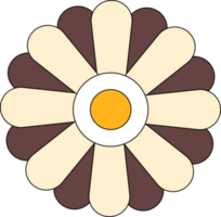 Groovy flower for design decoration. png