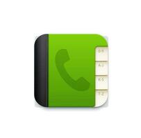 Phone book vector icon of contact app button