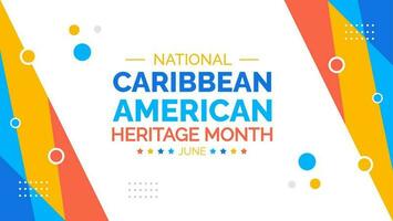 Caribbean American Heritage Month background or banner design template celebrated in june. vector illustration.