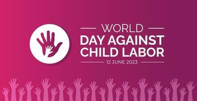 World Day Against Child Labor background or banner design template. vector illustration.