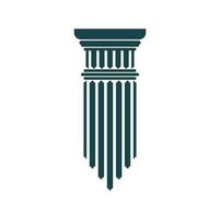 Ancient greek column and roman pillar symbol vector