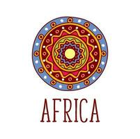 Africa icon, African travel, culture and, tourism vector
