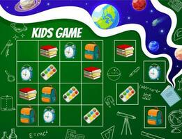 Kids sudoku game, school education worksheet. vector