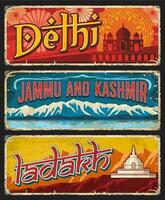 Delhi, Jammu and Kashmir, Ladakh Indian states vector