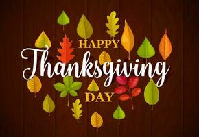 Happy Thanksgiving day vector greeting card design