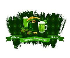 St. Patrick Day cartoon celtic vector poster