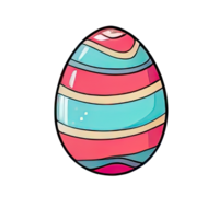 Ostern Ei Aufkleber Korb Aquarell ai generativ png