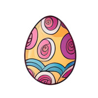 Ostern Ei Aufkleber Korb Aquarell ai generativ png