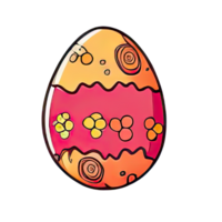 Pasqua uovo adesivi cestino acquerello ai generativo png