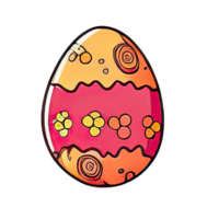 Easter egg stickers basket watercolor png