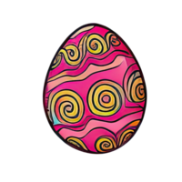 Pascua de Resurrección huevo pegatinas cesta acuarela ai generativo png