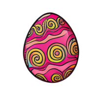 Ostern Ei Aufkleber Korb Aquarell ai generativ png