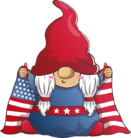 patriotisk gnome citat tshirts design ai generativ png