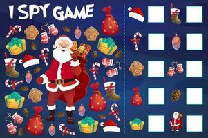 Kids i spy game with Christmas symbols counting vector