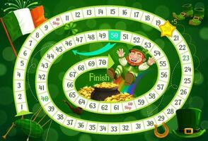 Kids board game, Saint Patricks step boardgame vector