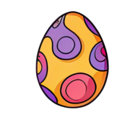 Easter egg stickers basket watercolor png