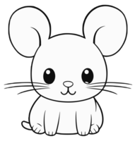 Baby Animal Coloring black and white coloring page for kids png