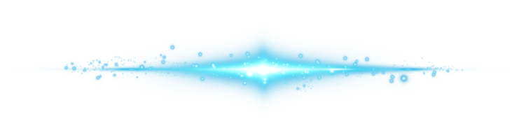 Blau horizontal Linse Fackeln. Laser- Balken, horizontal Licht Strahlen. schön Licht Fackeln. glühend Streifen auf transparent Hintergrund. glühend Streifen. leuchtend abstrakt funkelnd. Laser- Balken. png