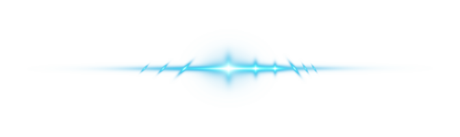 Blau horizontal Linse Fackeln. Laser- Balken, horizontal Licht Strahlen. schön Licht Fackeln. glühend Streifen auf transparent Hintergrund. glühend Streifen. leuchtend abstrakt funkelnd. Laser- Balken. png