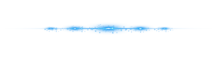 Blau horizontal Linse Fackeln. Laser- Balken, horizontal Licht Strahlen. schön Licht Fackeln. glühend Streifen auf transparent Hintergrund. glühend Streifen. Laser- Balken. Funken und Sterne. png. png