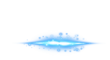 Blau horizontal Linse Fackeln. Laser- Balken, horizontal Licht Strahlen. schön Licht Fackeln. glühend Streifen auf transparent Hintergrund. glühend Streifen. Laser- Balken. Funken und Sterne. png. png