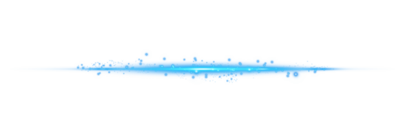 Blau horizontal Linse Fackeln. Laser- Balken, horizontal Licht Strahlen. schön Licht Fackeln. glühend Streifen auf transparent Hintergrund. glühend Streifen. Laser- Balken. Funken und Sterne. png. png