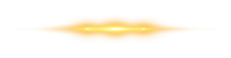 Yellow horizontal lens flares. Laser beams, horizontal light rays. Laser beams. Sparks and stars. PNG. png