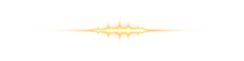 Gelb horizontal Linse Fackeln. Laser- Balken, horizontal Licht Strahlen. schön Licht Fackeln. glühend Streifen auf transparent Hintergrund. glühend Streifen. leuchtend abstrakt funkelnd. Laser- Balken. png