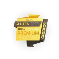 Gluten free premium product icon, organic food vector