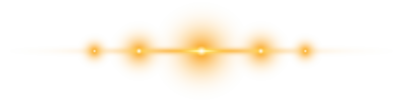 Yellow horizontal lens flares. Laser beams, horizontal light rays. Laser beams. Sparks and stars. PNG. png