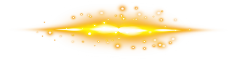 Yellow horizontal lens flares. Laser beams, horizontal light rays. Beautiful light flares. Glowing streaks on transparent background. Glowing stripes. Luminous abstract sparkling. Laser beams. png