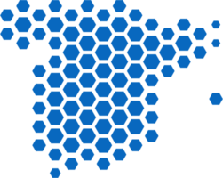 hexágono forma de España mapa. png