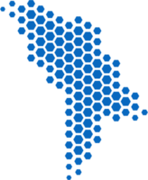 hexagone forme de Moldavie carte. png