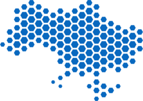 forme hexagonale de la carte de l'ukraine. png