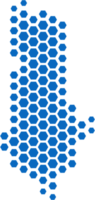 hexagone forme de Albanie carte. png
