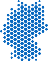 hexagon shape of germany map. png