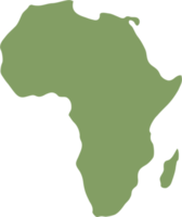 dibujo a mano alzada del mapa de los países africanos. png