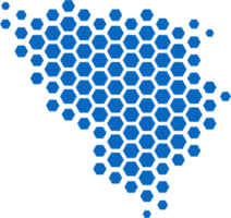 sexhörning form av bosnien Karta. png