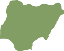 doodle freehand drawing of nigeria map. png