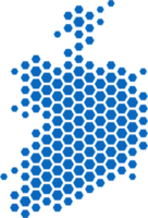 hexagon shape of ireland map. png