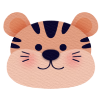 pastel tijger gezicht emoji png