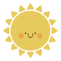 Cute sunshine character png
