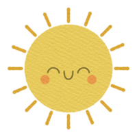 Cute sunshine character png