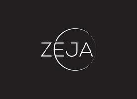 ZEJA shape vector logo monogram template